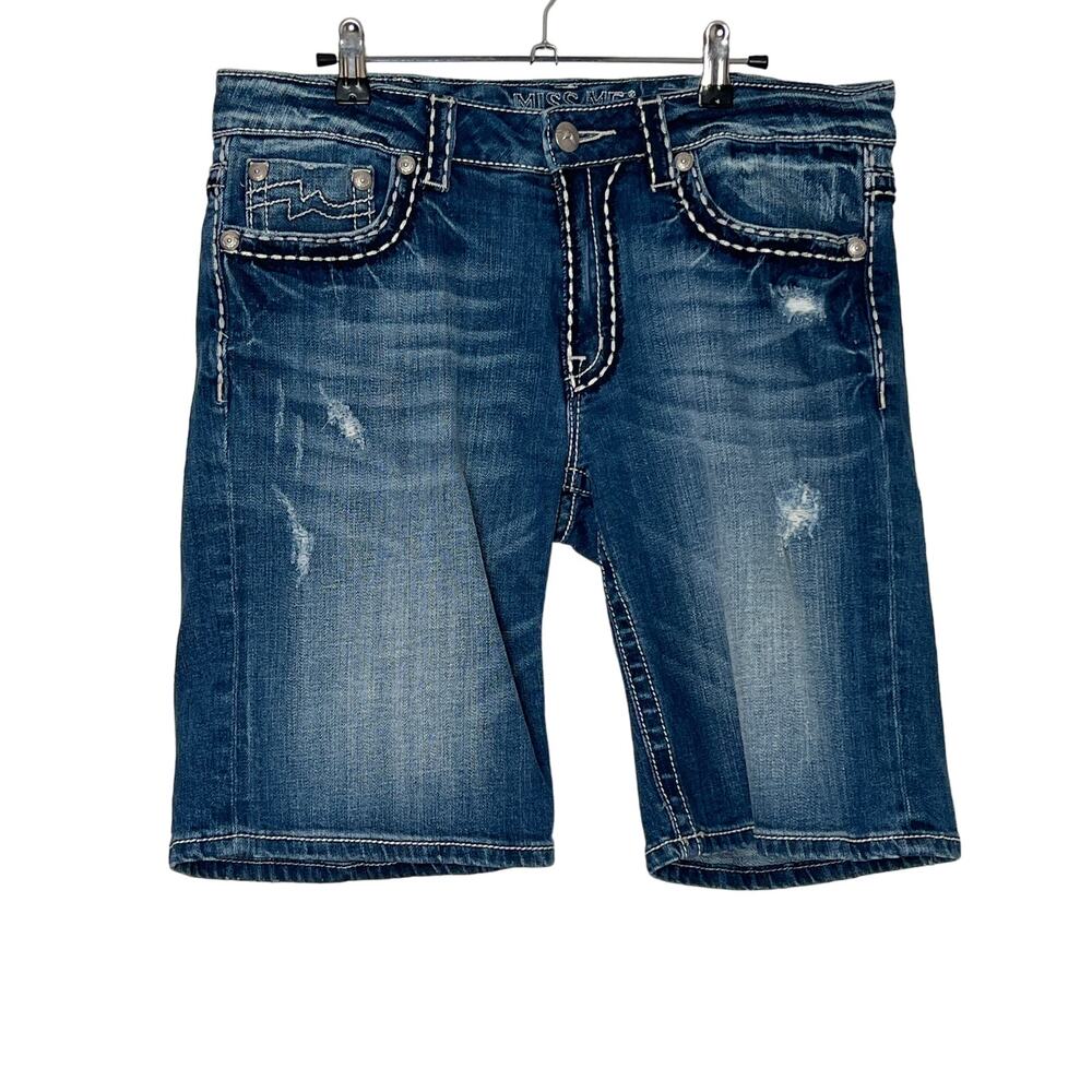 Miss Me Boyfriend Bermuda Jean JPB1026BM-3